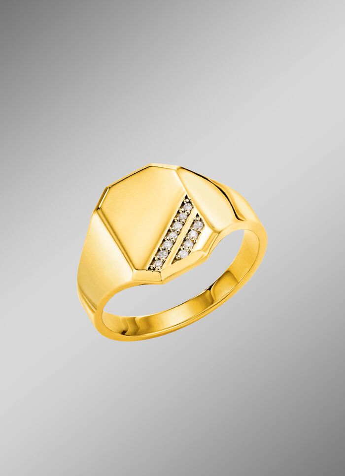 Exquisiter Herrenring mit Diamanten 