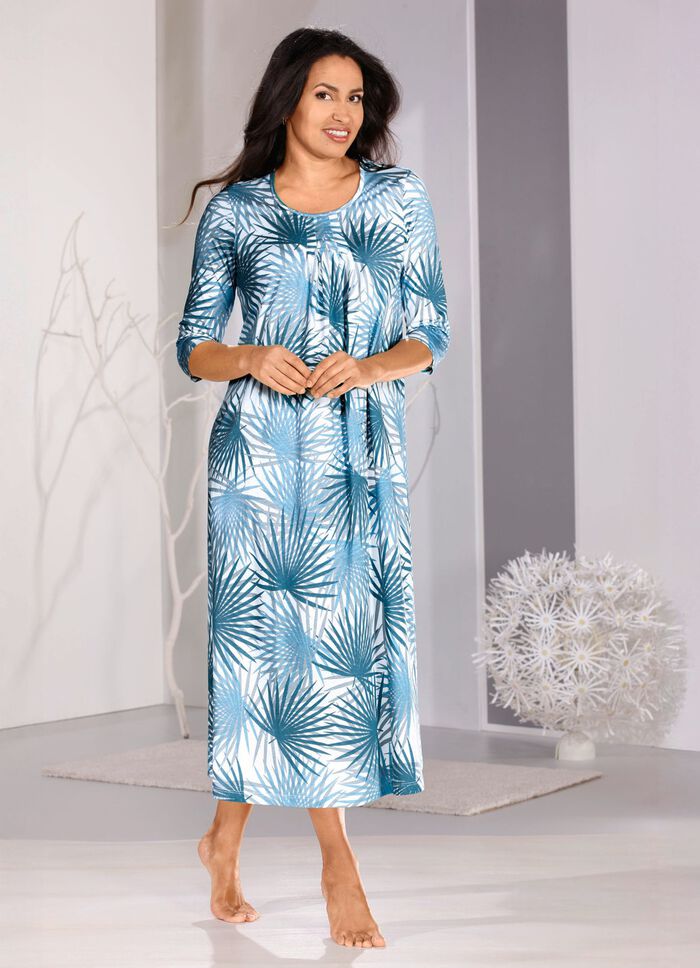 Nachthemd, kn&ouml;chellang und 3/4 lange &Auml;rmel 