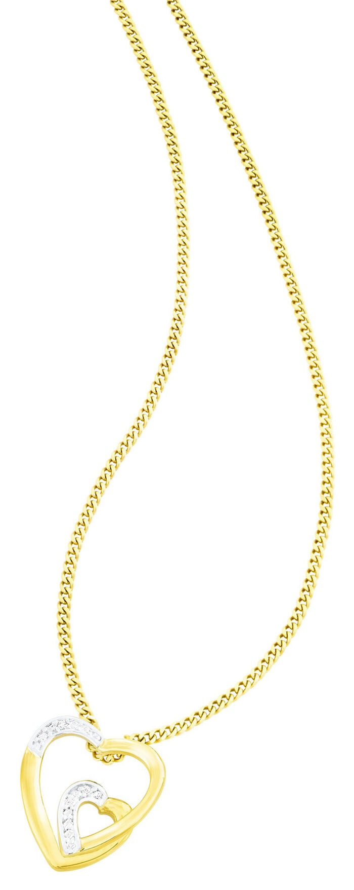 Zeitloser Herz-Anh&auml;nger in Bicolor 