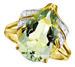 Damenring mit grünem Amethyst 