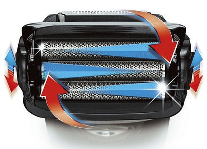 Akku-/Netz-Rasierer SCHWARZ