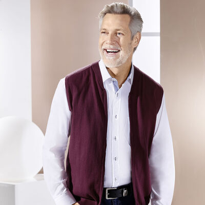 Weste mit durchgehendem Reißverschluss in 4 Farben 