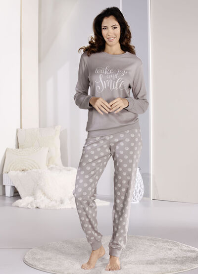 Schlafanzug mit Bündchenabschlüssen  