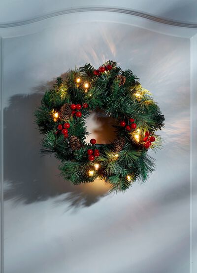 LED-Kranz mit Timerfunktion 