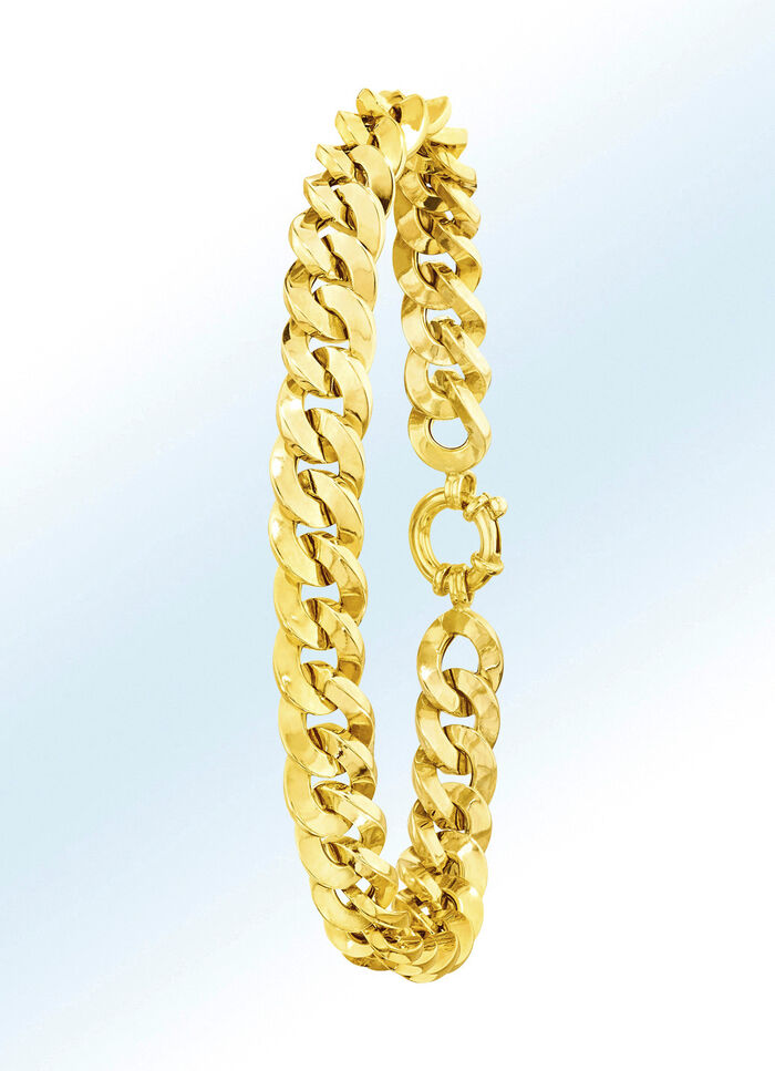 Panzerketten-Armband mit Schmuckfederring 