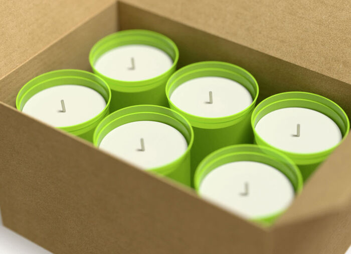 Öko-Kerzen, 6er-Set, für Kerzen-Laterne/Frostwächter 