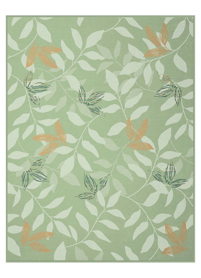 Schlafdecke mit Veloursbandeinfassung GR&Uuml;N