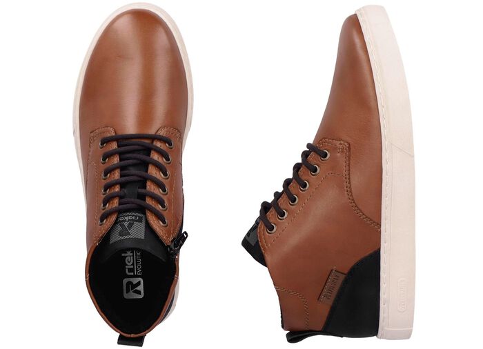 Rieker Schn&uuml;r-Boot aus schattiertem Nappaleder 