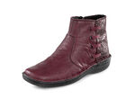 ELENA EDEN Bootie mit Knitter-Struktur BURGUND