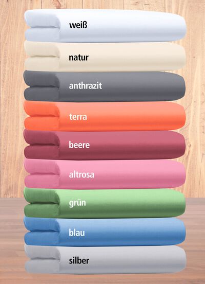 Fein-Single-Jersey Spannbettt&uuml;cher 