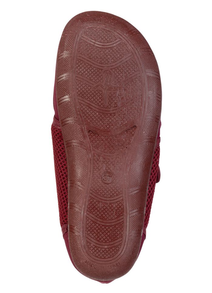 Bequeme Damen-Klettschuhe, Weite H, aus Mesh und Textilmaterial BORDEAUX