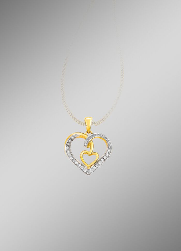 Sch&ouml;ner Herz-Anh&auml;nger mit 32 Brillanten 