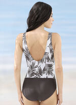 Laurina Badeanzug mit Raffungen und Halbkorsage 