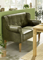Rustikales Tisch-Sofa mit Federkern DUNKELGRÜN