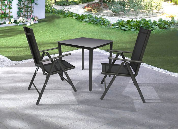 M&ouml;belserie Miami aus wetterbest&auml;ndigem Aluminium ANTHRAZIT