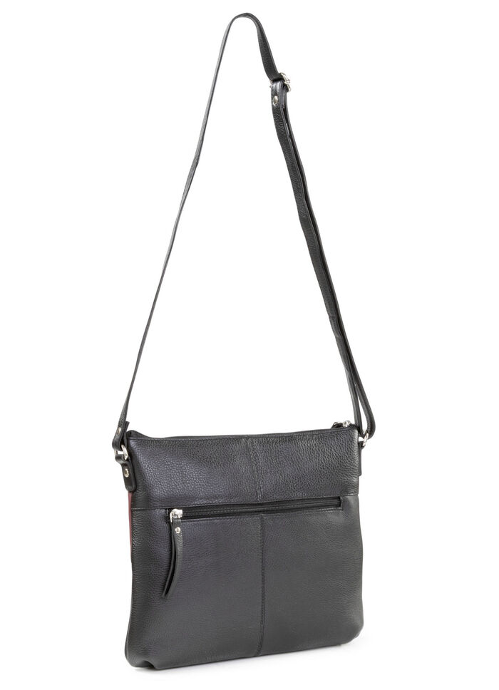 Laurina, Tasche, Damen, mit verstellbarem Umhängeriemen SCHWARZ-BORDEAUX