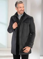 Mantel in 2 Farben DUNKELGRAU MELIERT