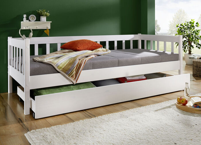 Kompaktes Sofabett aus massivem Kiefernholz 