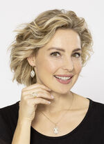 Floraler Damenring mit 4 Diamanten 