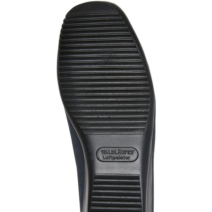 Waldl&auml;ufer, bequeme Damen-Slipper, Weite H, mit herausnehmbarem Fu&szlig;bett MARINE-COGNAC