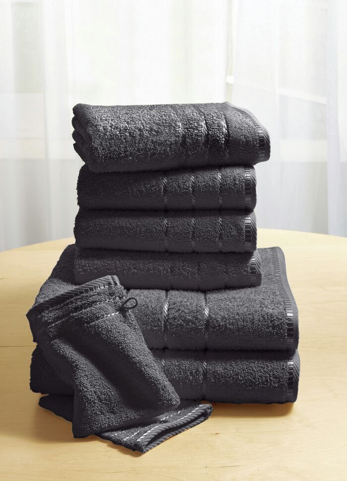 Weiche Walkfrottier-Handt&uuml;cher aus dichtem Schlingenflor 