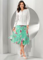 Plissee-Rock in floraler Dessinierung 