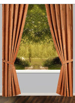 Übergardinen-Garnitur mit Universalschienenband BRAUN