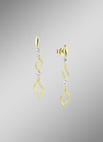 Zarte Eleganz in Bicolor: Ohrstecker mit synth. Zirkonia 