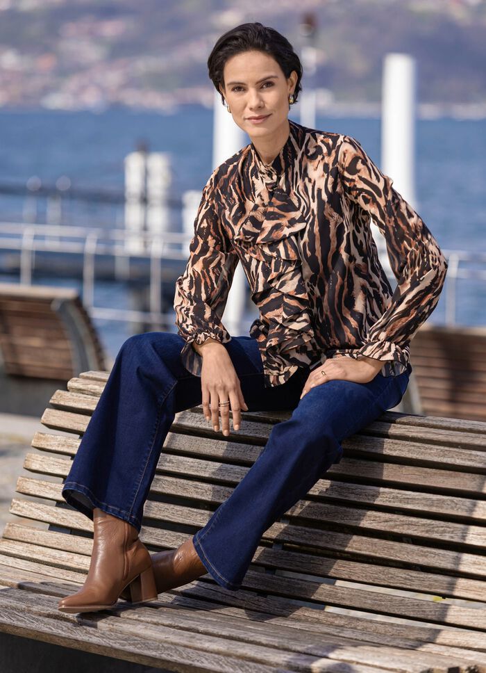 Bluse mit verspielten Volants 