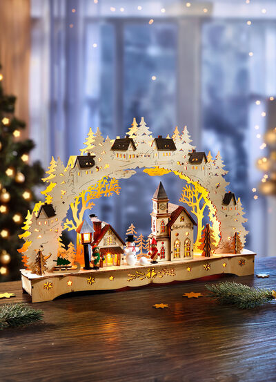 Schwibbogen mit LED-Beleuchtung 