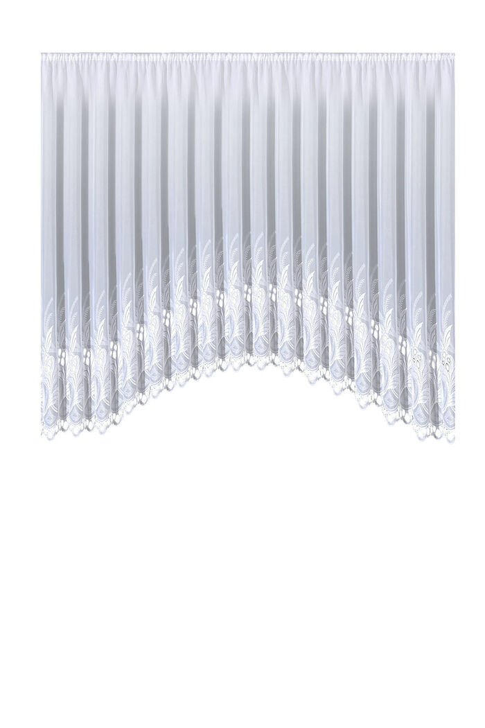 C-Bogen-Store mit hochwertiger Plauener Stickerei 