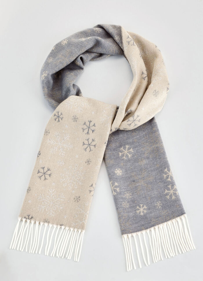 Schal mit Schneeflocken-Dessin 