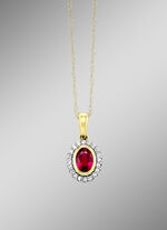 Anhänger mit echt Rubin 