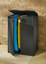 Abfallsammler für 2 oder 3 Müllbeutel ANTHRAZIT