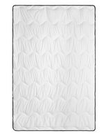 Bettwarenprogramm aus dem Hause biberna mit schwarzer Biese WEISS