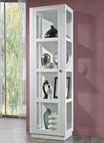 Vitrine mit Aluminiumkn&ouml;pfen in Gold-Optik WEISS