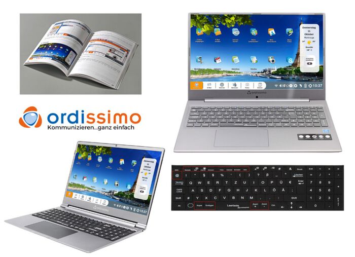 Ordissimo Notebook mit leicht bedienbarem Betriebssystem 