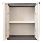 Praktische Gartenschr&auml;nke mit Stahlscharnieren BEIGE-TAUPE