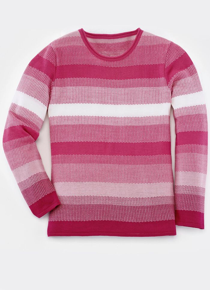 Pullover in Feinstrick mit Schurwolle AZALEE-MULTICOLOR