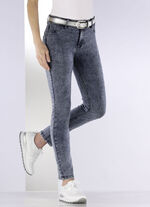 Knöchellange, figurformende Jeans JEANSBLAU