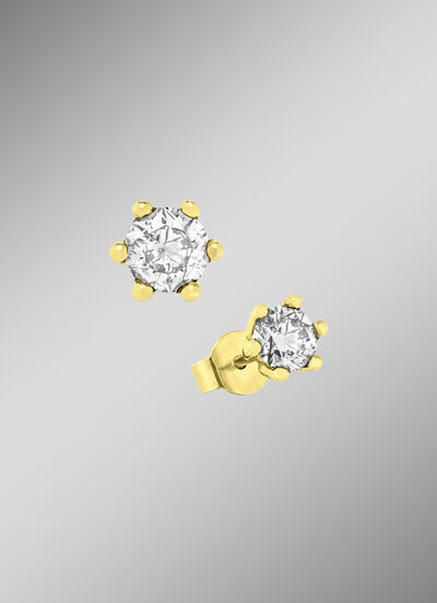 Massive Brillant-Ohrstecker 