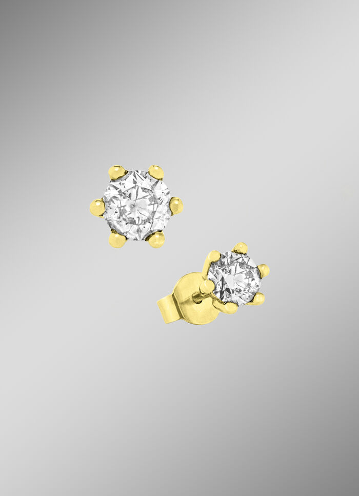 Massive Brillant-Ohrstecker 