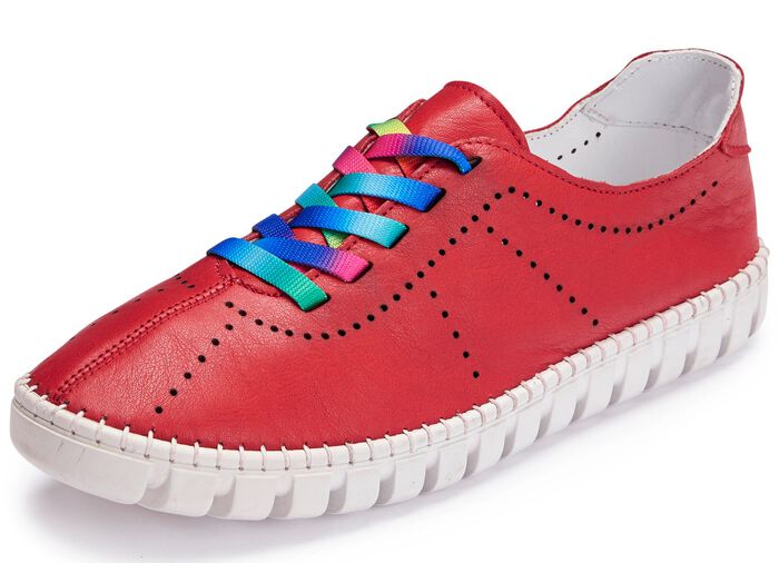 Gemini Schn&uuml;rschuh mit Schn&uuml;rsenkel in Regenbogen-Farben 