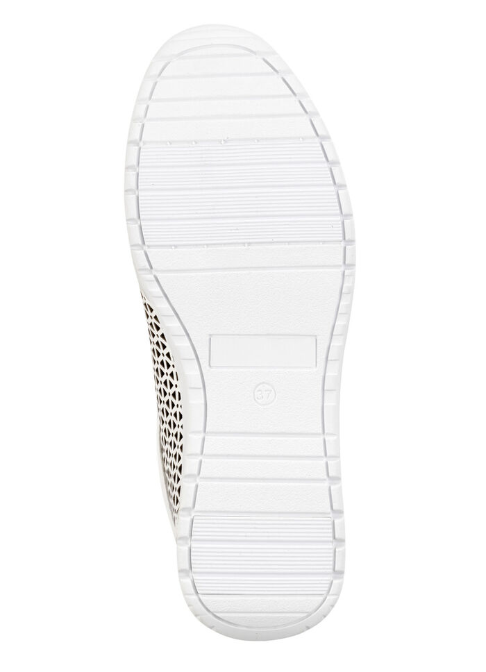 ELENA EDEN, sommerliche Damen-Sneaker, Weite G, mit herausnehmbarem Fu&szlig;bett NATURWEISS