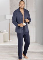 Schlafanzug mit durchgeknöpftem Oberteil 