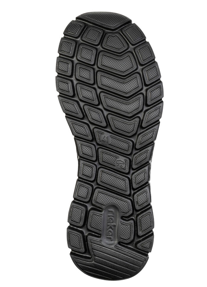 Rieker, leichte Herren-Slipper, mit verstärkter Hinterkappe SCHWARZ