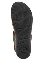 ELENA EDEN Sandale aus Nappaleder mit Kontrastbesätzen PETROL-BLAU