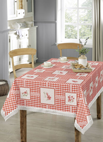 Pflegeleichte Wachstuch-Tischdecke 