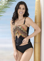 Laurina Tankini mit platziertem Druckdessin und abnehmbaren Trägern 