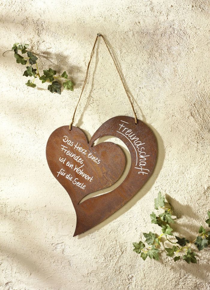 Deko-Schilder aus gerostetem Stahlblech ROSTFARBEN